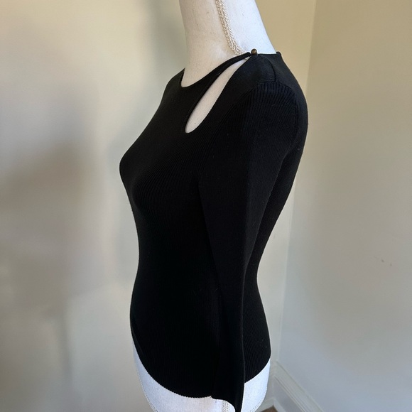 Celine Black Sweater with Cutout Detail Size Small - Picture 4 of 10